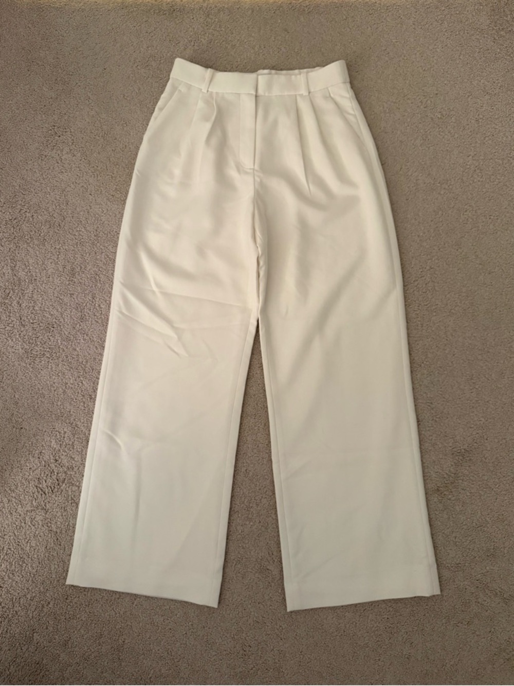 Abercrombie & Fitch Sloane Tailored Wide Leg Pants White Size 29